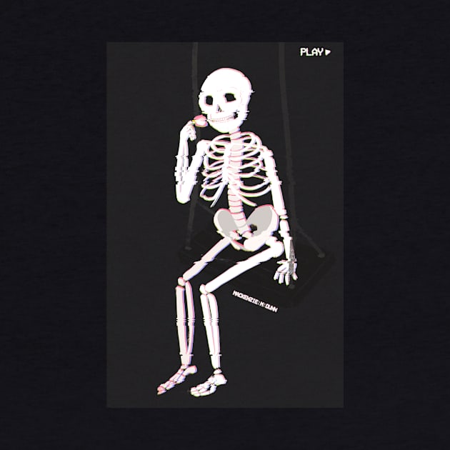 Vapor Wave Skeleton by 📼Creepe💀Paper🕶️